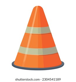 traffic cone warning symbol icon isolated