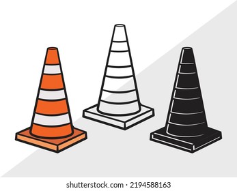 SVG-gedruckte Vektorgrafik von Traffic Cones Clipart