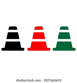 Traffic cones icon reflective