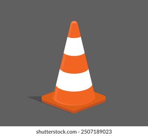 Traffic Cones icons vector illustration, Safety Equipment, Orange and White Cones isolated, Symbolizing Road Safety and Construction, Traffic warning sign, Traffic sign, road sign symbol, divider icon