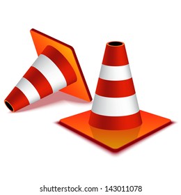 Traffic Cones isolated on white