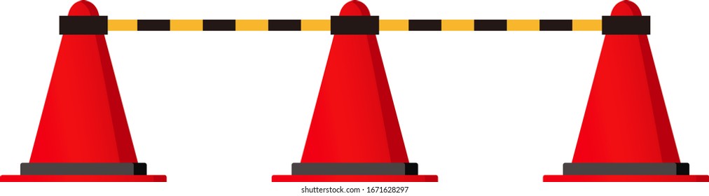 Verkehrskegel einzeln auf Vektorillustration