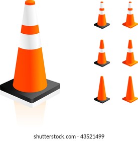Traffic Cones Original Vector Illustration Simple Image Illustration