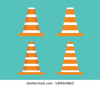 traffic cones. safety first. vector design