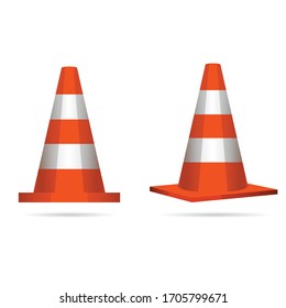 traffic cones vector art illustration