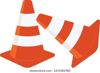  traffic cones vector eps 10