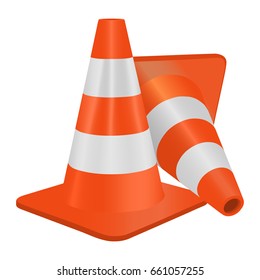 Traffic Cones vector illustration