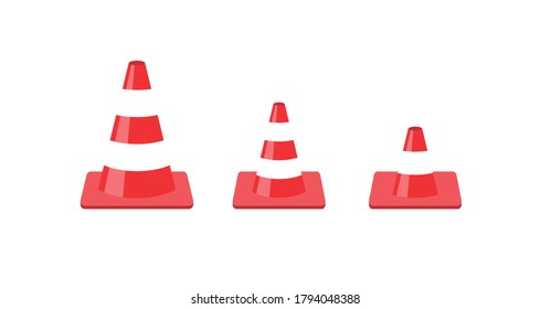 Traffic cones vector isolated object
