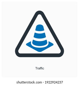 Traffic Or Congestion Icon Concept