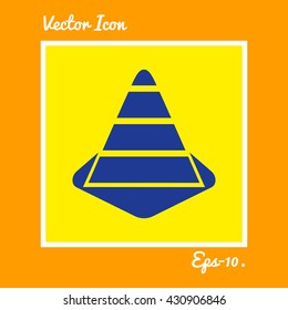 Traffic or Construction Cone Icon. Eps-10.