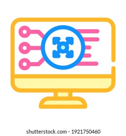 traffic control color icon vector. traffic control sign. isolated symbol illustration