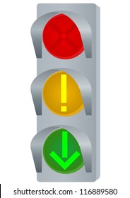 Traffic control device. The illustration on a white background.