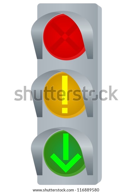 Traffic Control Device Illustration On White Stock Vector (royalty Free 