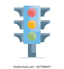 Traffic Control Flat Vector Illustration. EPS 10 File 
