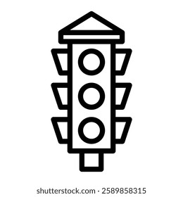 Traffic Control Line Icon Design For Personal And Commercial use