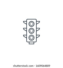 traffic creative icon. From Analytics research icons collection. Isolated traffic sign on white background