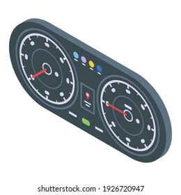 Traffic dashboard icon. Isometric of traffic dashboard vector icon for web design isolated on white background