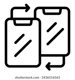 Traffic data share icon outline vector. Logistics grid mobility. Information signage processing