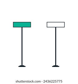 Traffic direction board icon vector sign
