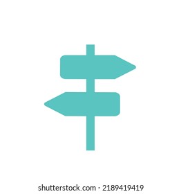 traffic direction icon isolated on white sign symbol