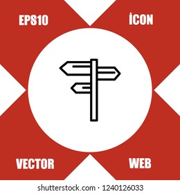 traffic direction icon vector