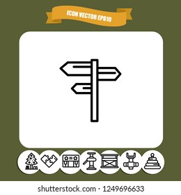 traffic direction icon vector