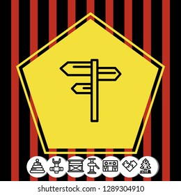 traffic direction icon vector