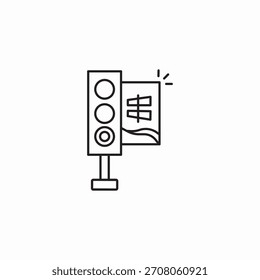 Vector de la señal del icono de las direcciones de tráfico