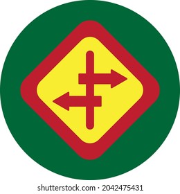 Traffic directions, illustration, vector, on a white background.