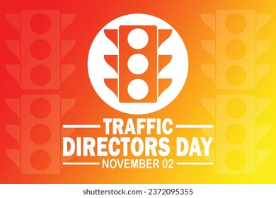 Traffic Directors Day Vector Template Design Illustration. November 2. Suitable for greeting card, poster and banner