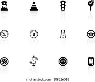 Traffic and driving icons