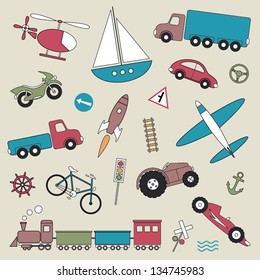 traffic elements vector illustration