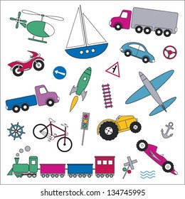traffic elements vector illustration