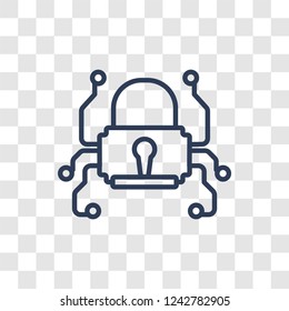 traffic encryption icon. Trendy linear traffic encryption logo concept on transparent background from Internet Security and Networking collection