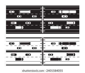 Traffic enforcement cameras over highway – vector illustration