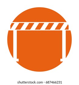 traffic fence isolated icon