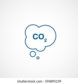 Traffic Fumes Blue Line Icon On White Background