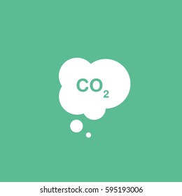 Traffic Fumes Flat Icon On Green Background