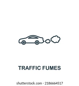 Traffic Fumes Icon. Monochrome Simple Icon For Templates, Web Design And Infographics