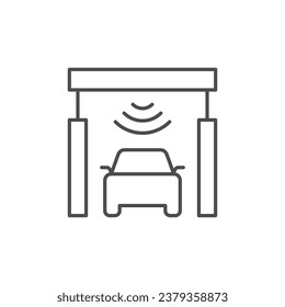 Traffic gate line outline icon