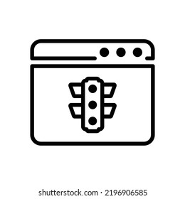 Traffic Generated icon, Line Vector graphics