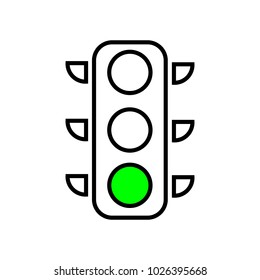 Traffic Green Light Icon Stock Vector (Royalty Free) 1026395668 ...