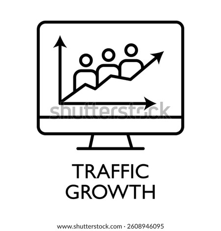 Traffic Growth – Graph Representing Increasing Website Visitors