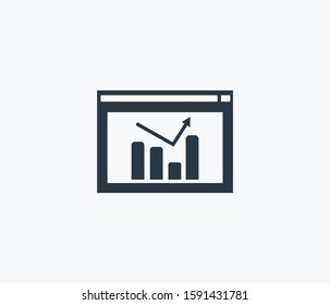 Traffic growth icon isolated on clean background. Traffic growth icon concept drawing icon in modern style. Vector illustration for your web mobile logo app UI design.