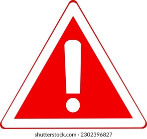 Traffic hazard sign flat icon, sign vector, colorful pictogram isolated on white. Symbol, logo illustration. Flat style design. Replaceaeble vector design.