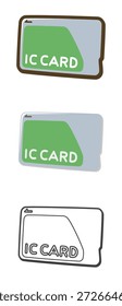 Tarjeta IC de tráfico. Pago sin efectivo. Ilustración vectorial.