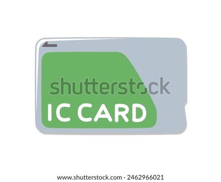 Traffic IC card. Cashless payment. Vector illustration.