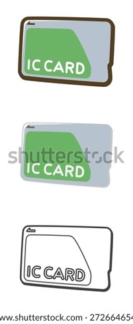 Traffic IC card. Cashless payment. Vector illustration.