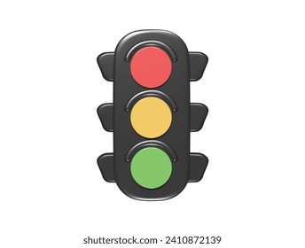 Traffic icon 3d render illustration