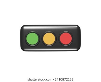 Traffic icon 3d render illustration